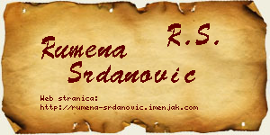 Rumena Srdanović vizit kartica